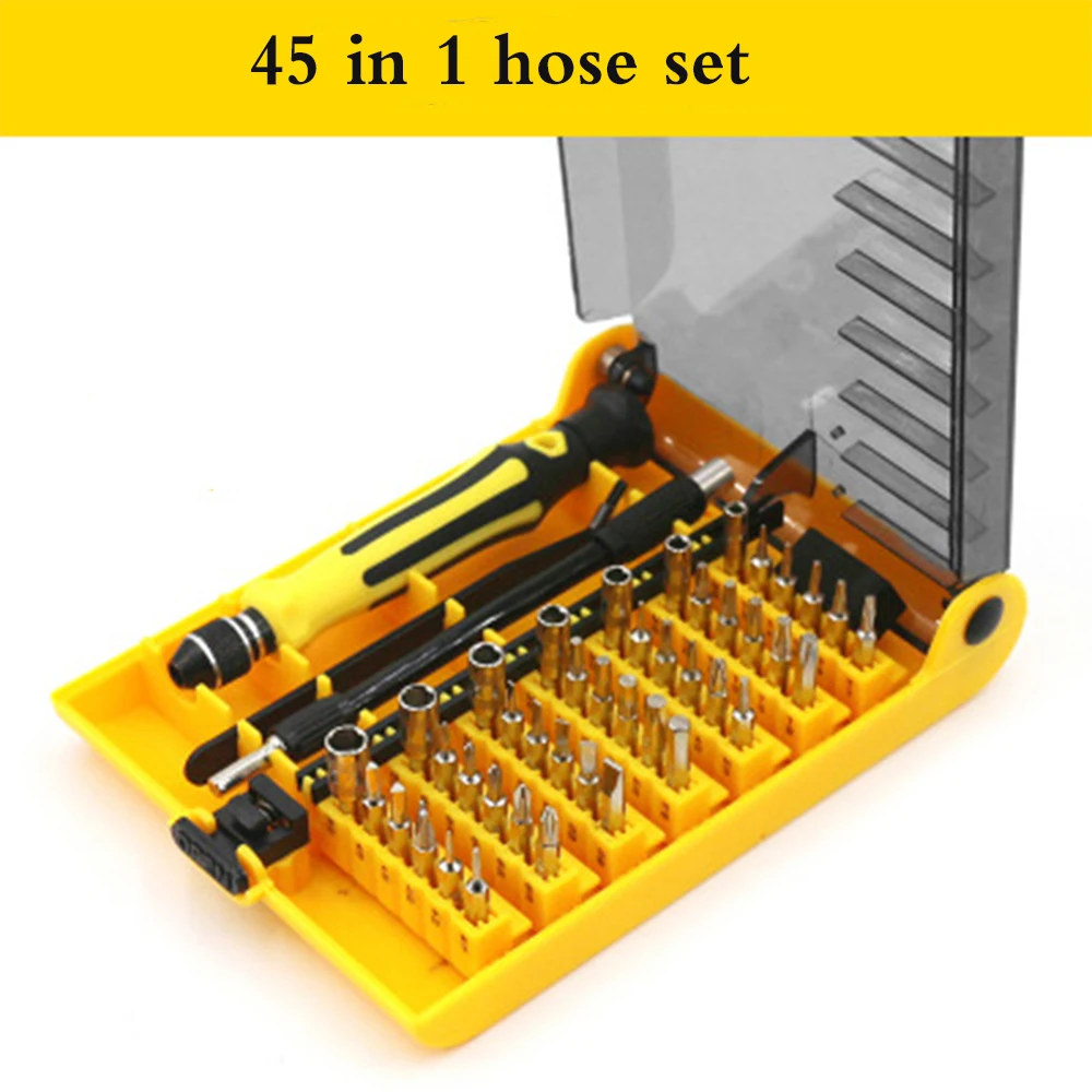 45-in-1 Set di cacciaviti Set di punte per cacciavite utensili manuali per dispositivi di riparazione di telefoni cellulari di precisione multifunzione