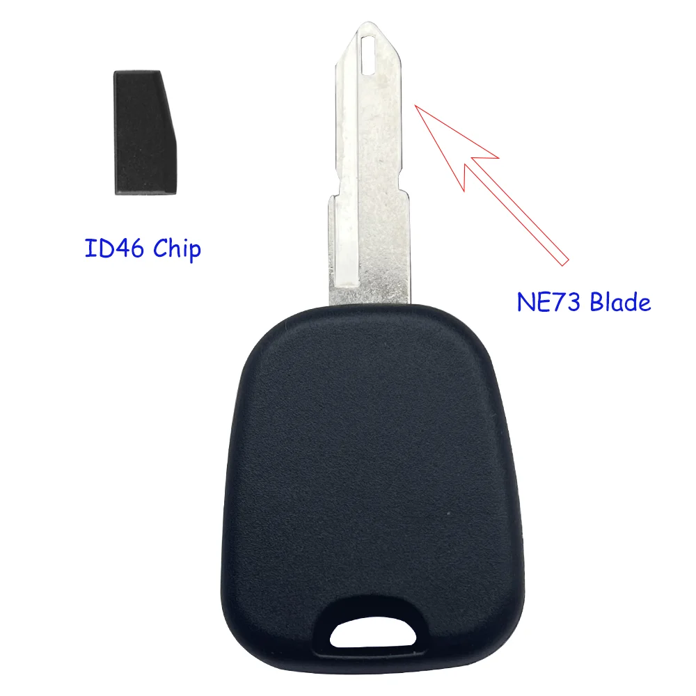 Transponder Car Key Shell Fob per Citroen C2 Fit Peugeot 207 206 NE73 Blade PCF7936 ID46 Chip