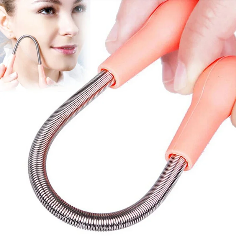 

Women Mini Facial Hair Remover Spring Threading Epilator Face Removal Threading Sticky Tool Practical Epilator