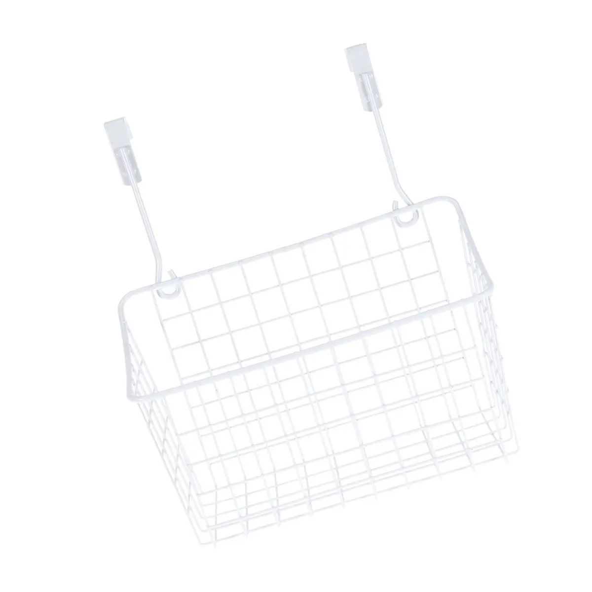 

Hanging Storage Rack White Metal Over Door Organizer for Kitchen Wardrobe Filing Cabinets Easy to Use High Temperature