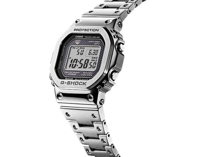 Casio GMW-B5000 series watch small silver block anti-fall fashion metal sports watch G-SHOCK men\'s multi-functional waterproof