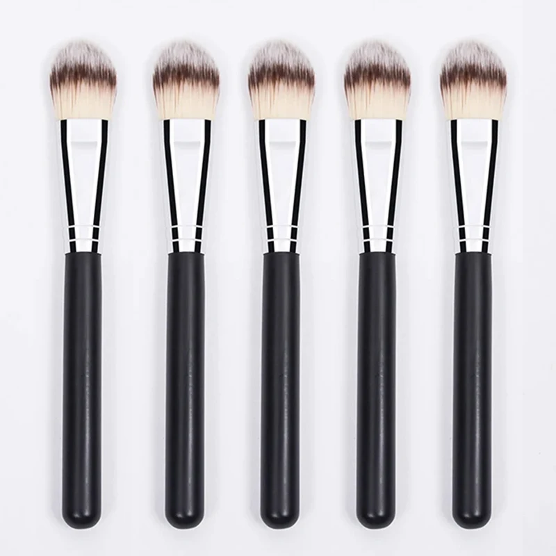 

Pro Foundation Make Up Brushes Portable Face Makeup Tools Wool Fiber Soft Hair Brush Powder Cream Halo Dyeing Brush For Girls