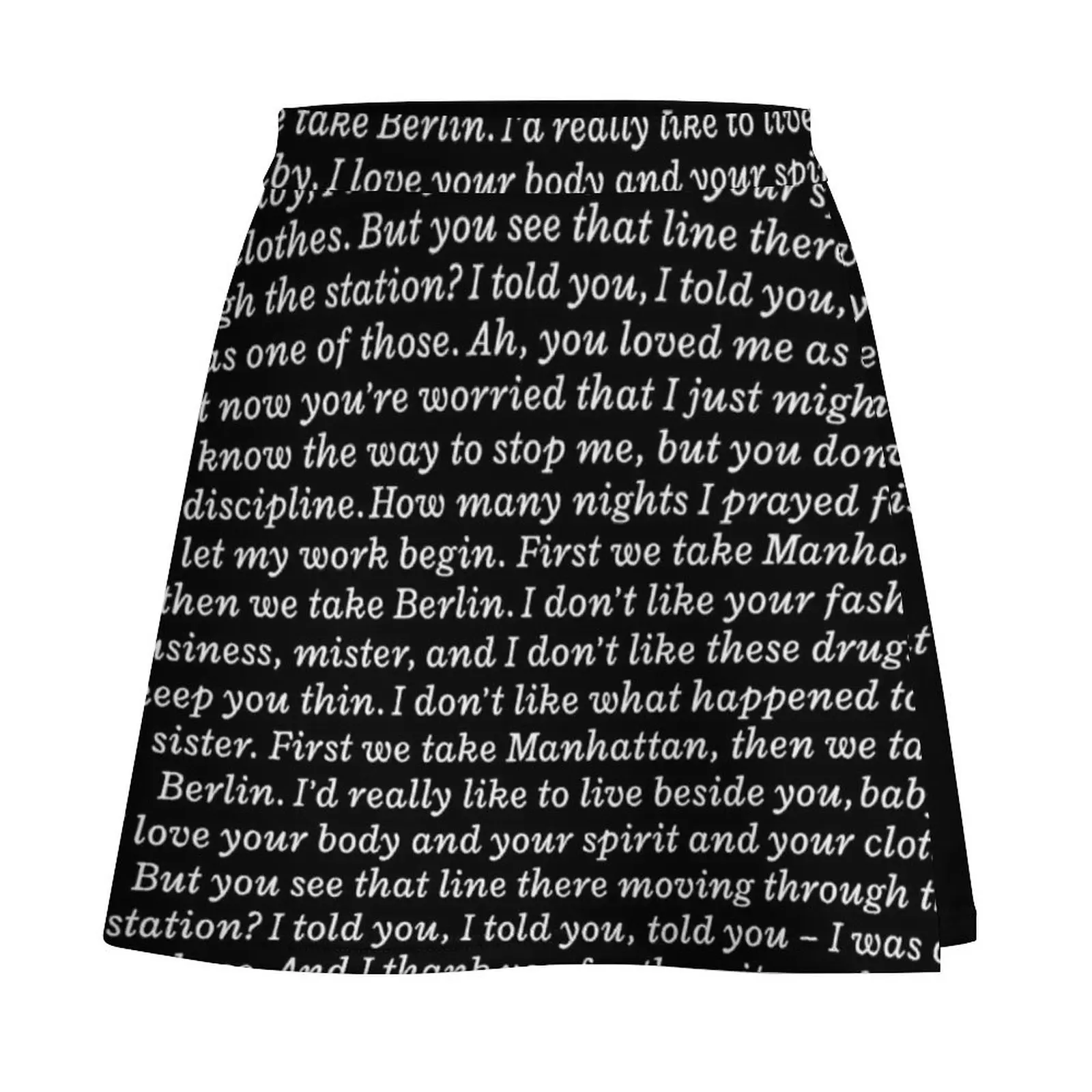 First We Take Manhattan - Leonard Cohen Mini Skirt skirts for women 2026 skirt women Mini Skirt