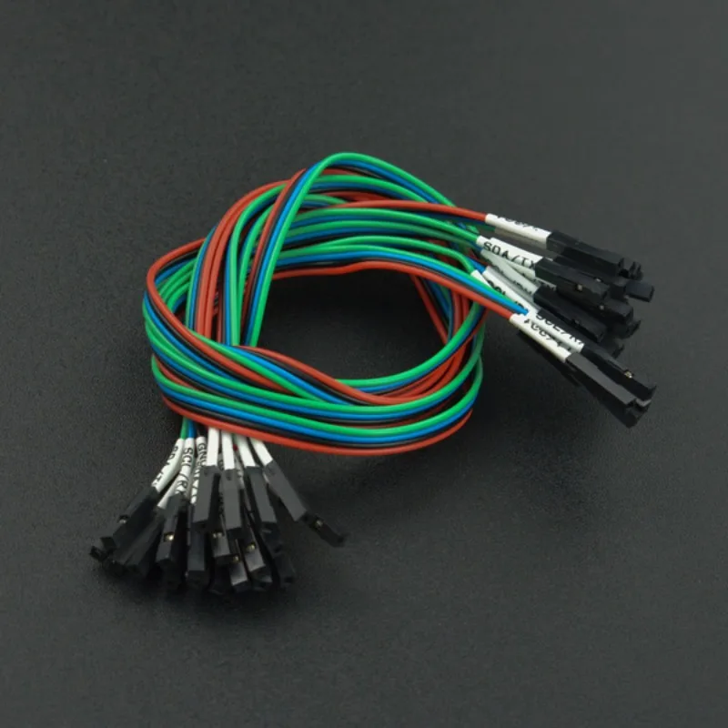 Gravity: 4PIN Female Headband with I2C/UART Identification DuPont Cable (30cm)