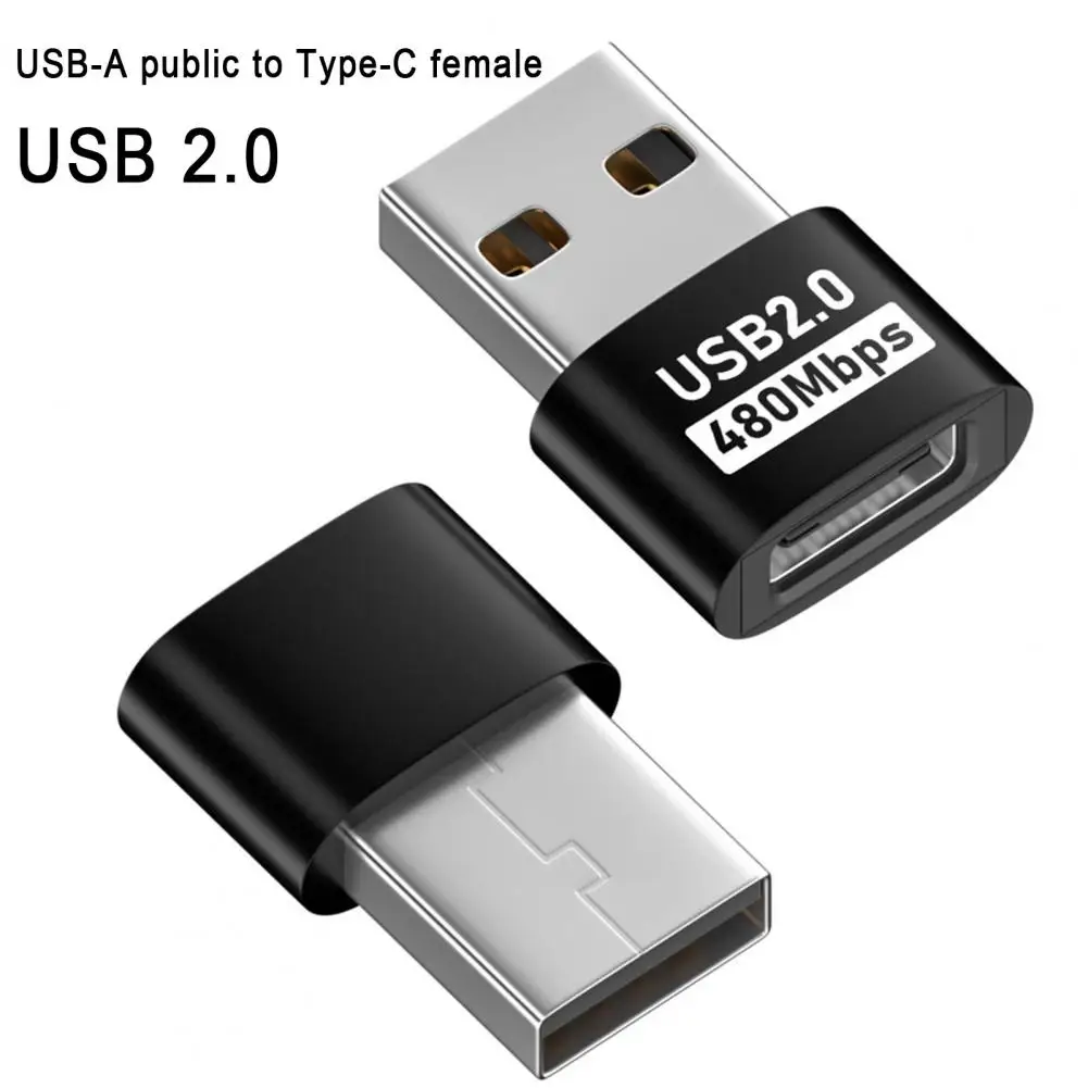 Adaptador hembra tipo c Usb a tipo c de alta velocidad, adaptador de carga de transferencia de datos para teléfono y tableta, 2,0