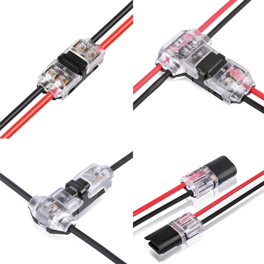 5/10PCS Cable Connector D2 H2 T1 T2 No Welding No Peeling Quick Terminal Connection Joint Automotive Electric Connect Accessory