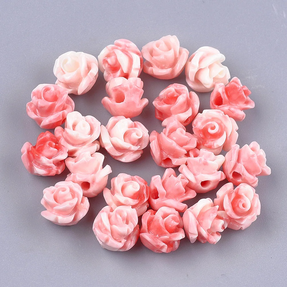 10-20pcs 6 Colors Synthetic Coral Flower Beads Loose Spacer Beads for Jewelry Making DIY Necklace Bracelet Charm Beads