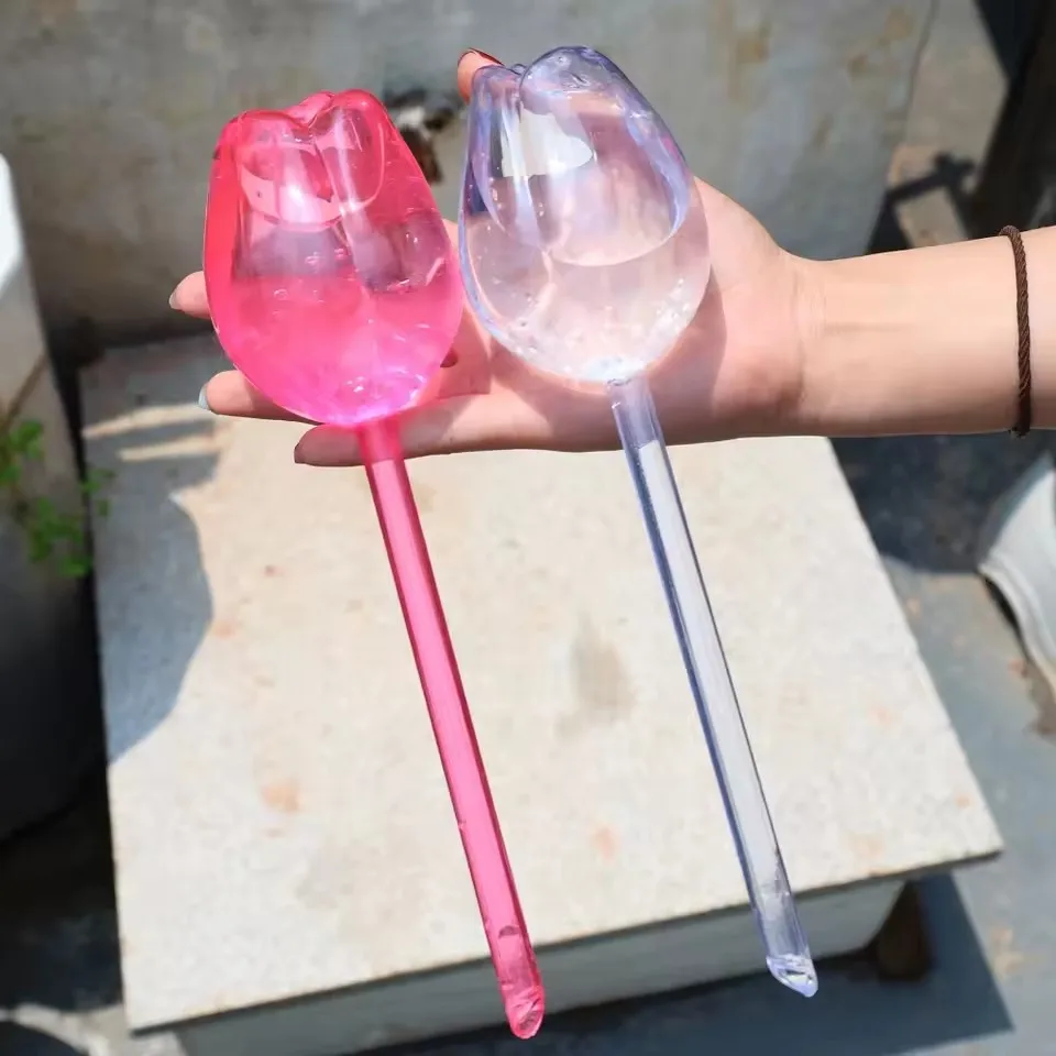 Self Watering Spikes Automatic Plant Water Dripper Bird Tulip Shape Plastic Lazy Drip Irrigation Tool For Indoor Potted Flower