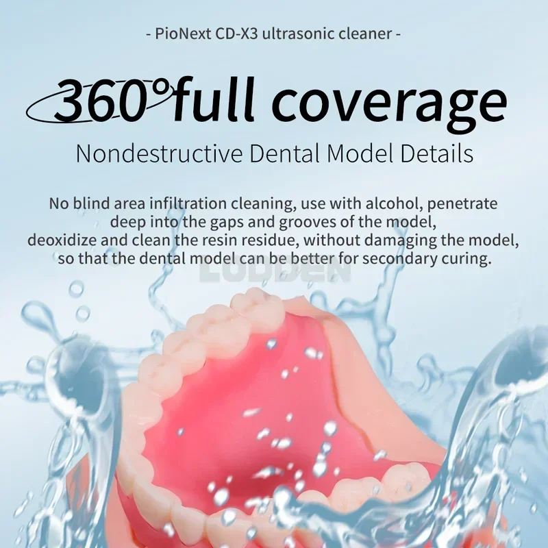 منظف الموجات فوق الصوتية الرقمي لودن 3 لتر CD-X3 ثلاثي الأبعاد