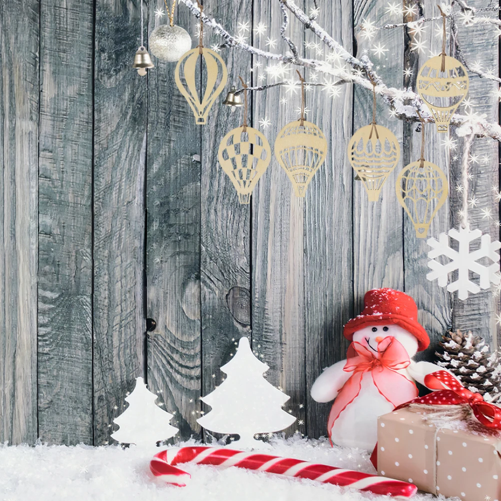 

18Pcs Wood Hot-Air Balloon Wooden Cutouts Unfinished DIY Craft Slices Kids Painting Decoration Wooden Crafts DIY Wood Slices