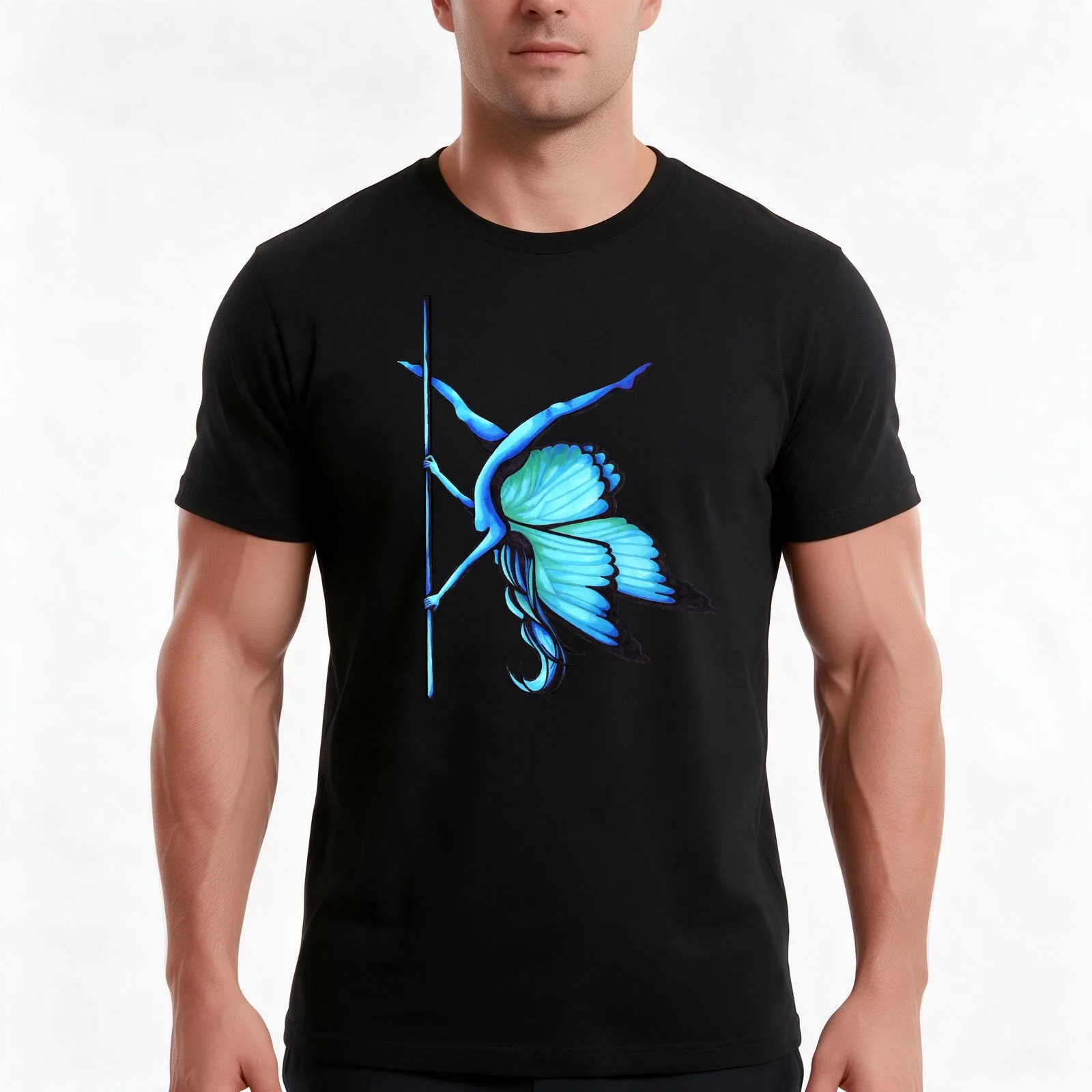 Pole Goddess - Extended Butterfly T-Shirt Summer Casual Cotton Tee Oversized Streetwear Tops Vintage Graphic Print