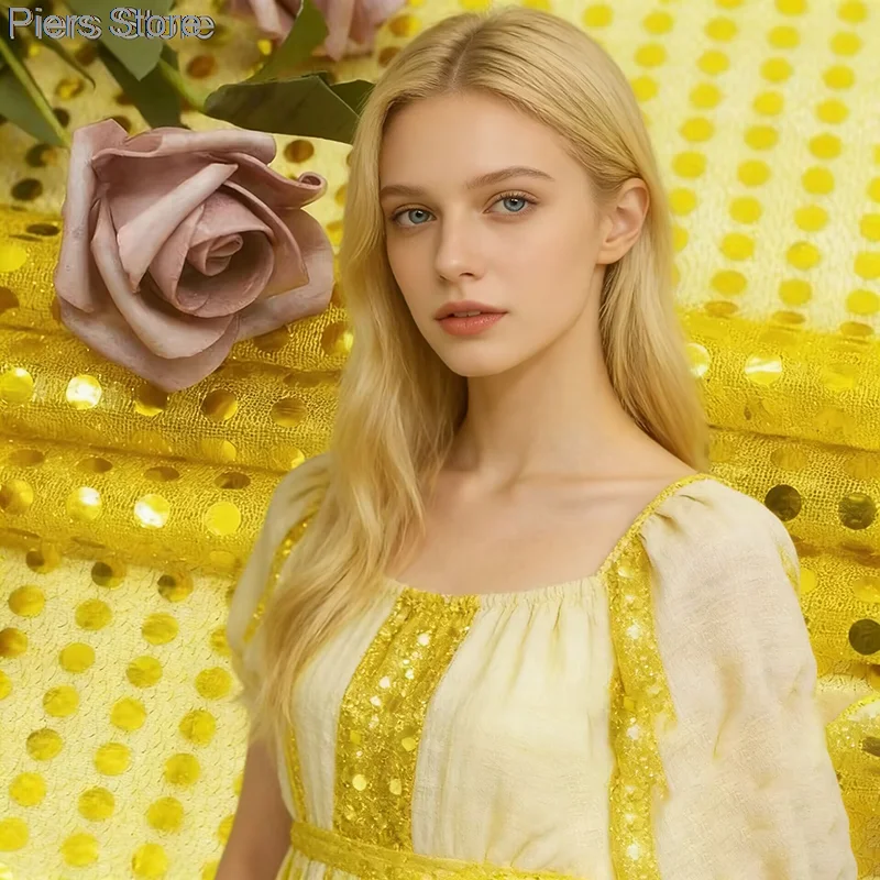 

Разноцветная бархатная ткань с блестками для вечернего платья для выпускного вечера, сверкающее свадебное украшение, материал одежды, вечерние специальные мероприятия