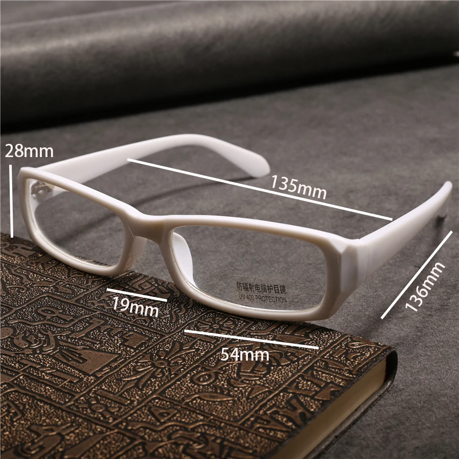 Cubojue White Myopia Glasses Prescription Eyeglasses Frames Men Women Male Small Narrow Rectangle Spectacles Optical Fashion