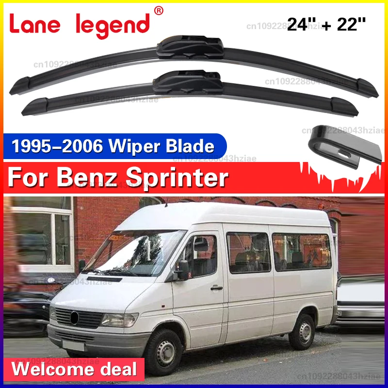 لمرسيدس بنز سبرينتر 1995-2006 24 "22" الجبهة ممسحة زجاج أمامي شفرات 2 قطعة ملحقات نافذة الزجاج الأمامي 2002 2003 2004 2005