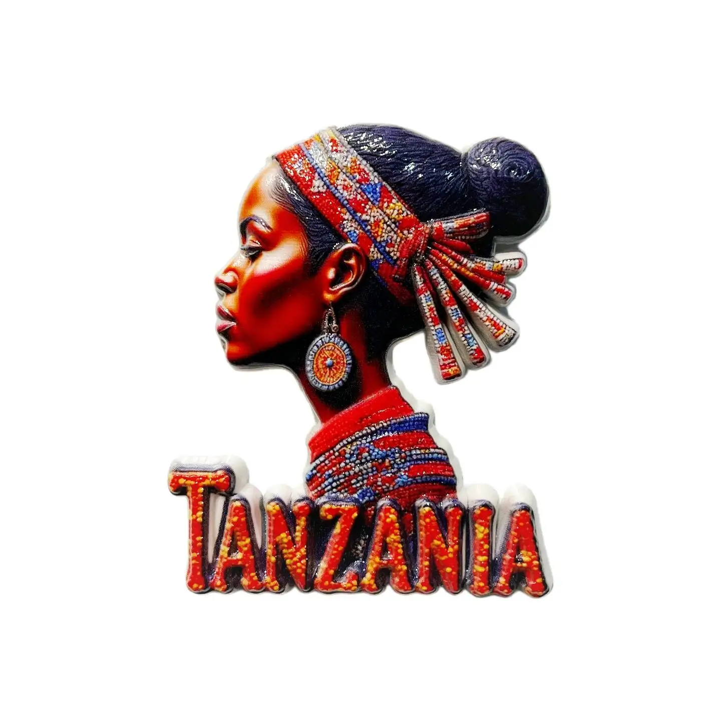 Creative Traditional Clothing Of Tanzania, Africa, Indigenous Tourist Souvenir Decorations, Magnetic Refrigerator Magnets,