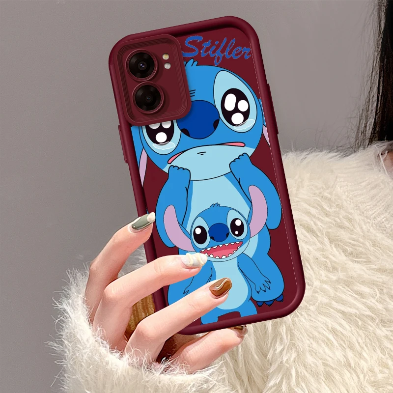 Stitch Love dispys per OPPO A98 A78 A94 A76 A74 A58 A55 4G 5G A9 A53 2020 A36 Eye Ladder Cover Capa Fundas Phone Case