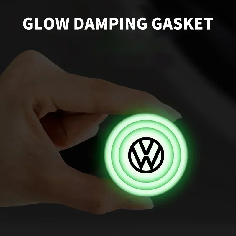 1/2/4Pcs Luminous Car Door Silicone Anti Shock Pad For Volkswagen Land Rover Toyota Hyundai BMW Mercedes Benz Alfa Romeo Renault