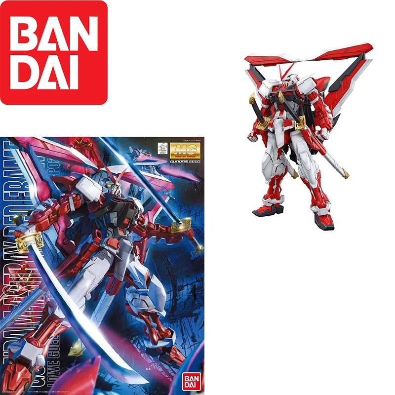 

Bandai MG 1/100 MBF-P02KAI Gundam Astray Red Frame Kai Model Kit Gundam Seed New action figure model toy