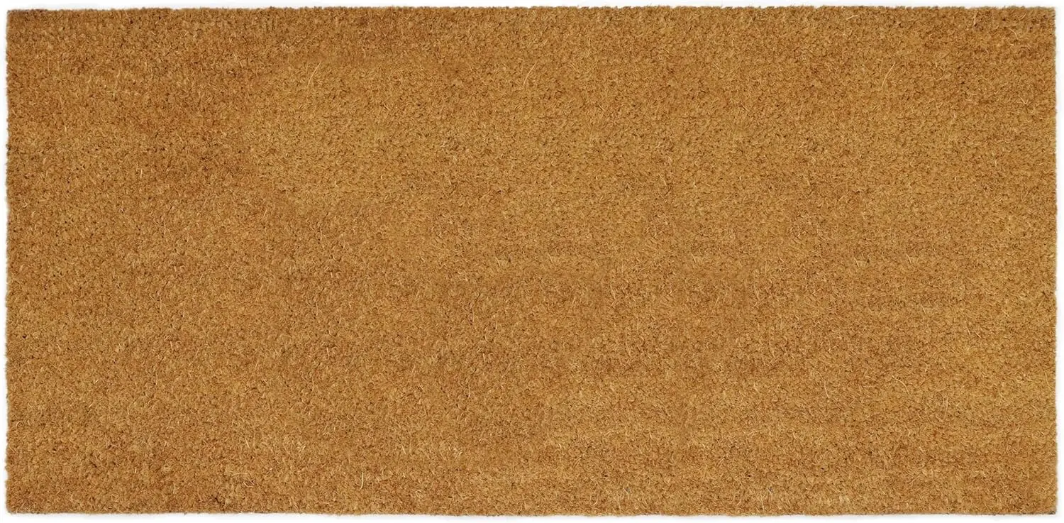 

Coco Coir Doormat - Heavy Duty Non Slip Backing, Dirt Trapping for High Traffic Indoor Outdoor Use, 17x39 Natural