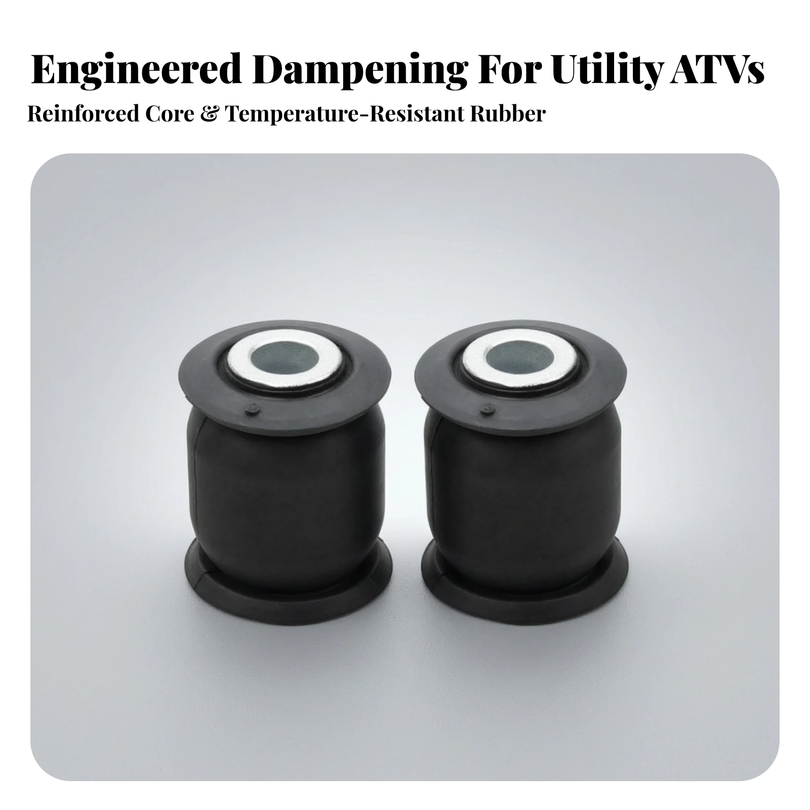 Cushioned ATV Bushing Compatible with Multiple Models Flanged Cylindrical Profile for Suspension Repair