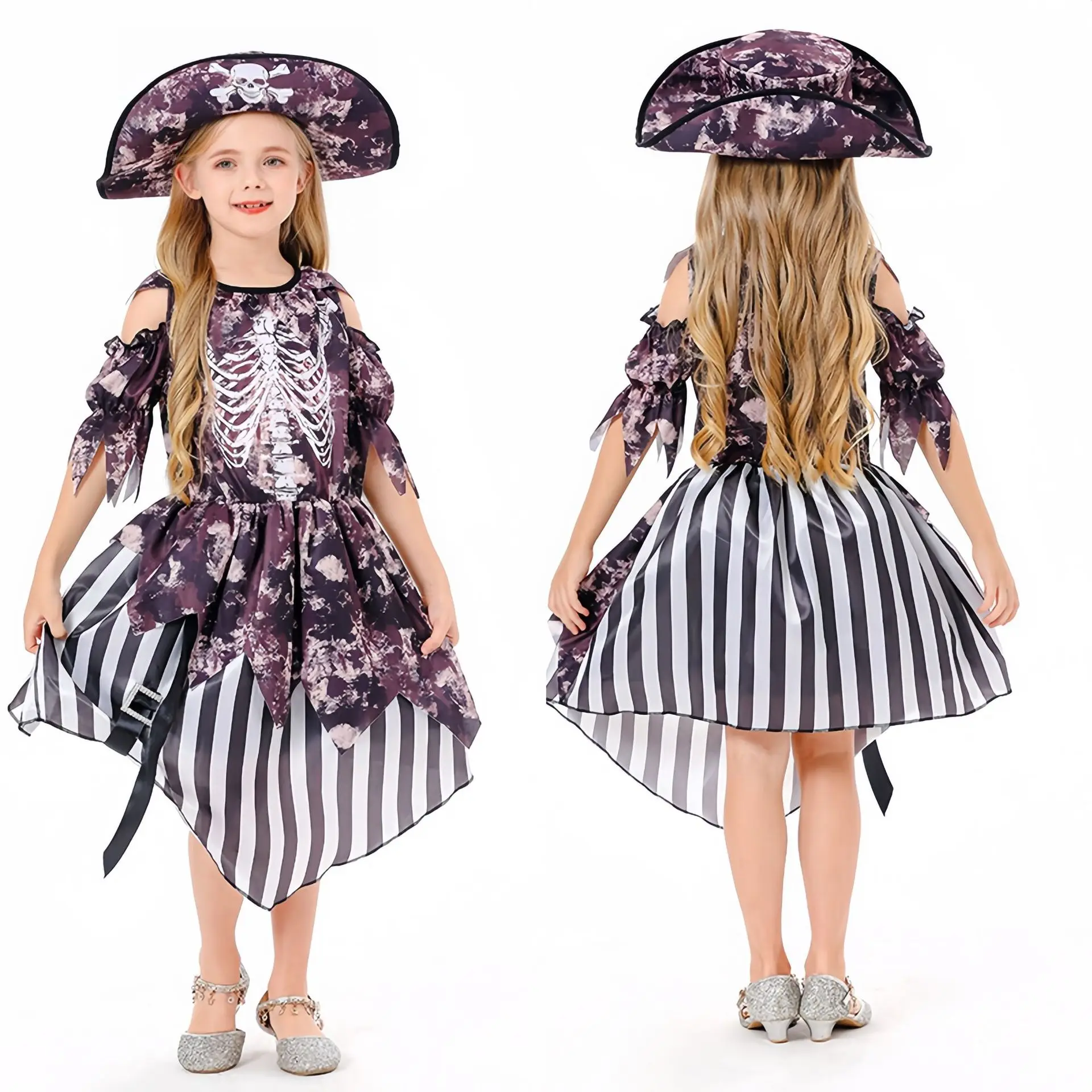 Disfraz de pirata para niños y niñas, conjunto de Cosplay de capitán, ropa de Purim para Navidad y Año Nuevo, vestido de Jack para fiesta de Carnaval