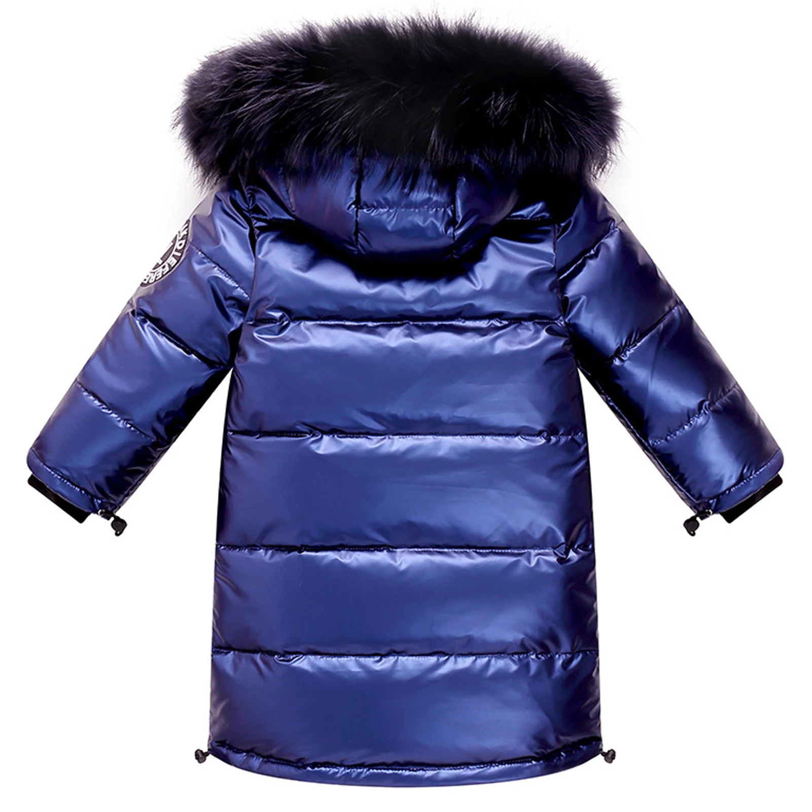 Children's Down Jacket with Fur Hood, Windproof Thick Warm Boys Winter Coat,Girls' Puffer Outerwear,Lightweight Teenagers Parka