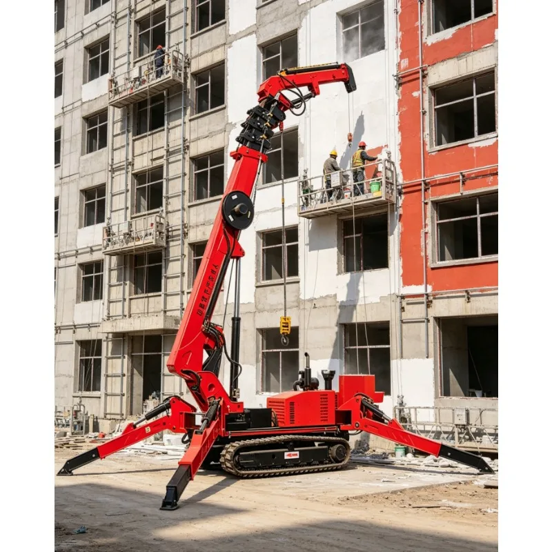 

Heavy Duty Spider Crane 10T 12T 20T Telescopic Boom Hydraulic Crawler Man Basket Option Bridge Building Industrial Construction