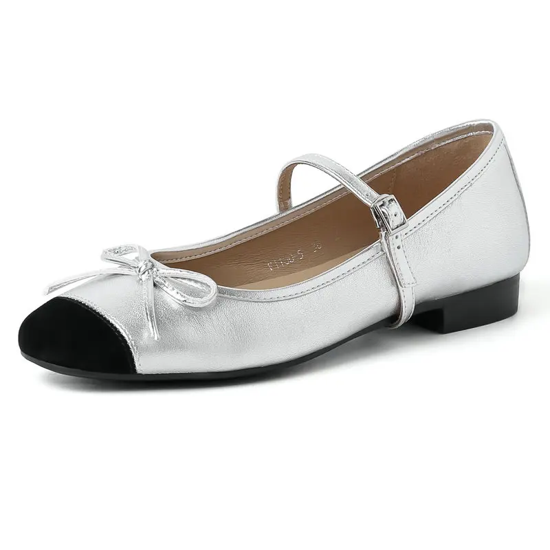 

2025 г., женская обувь из натуральной кожи в стиле ретро на плоской подошве с квадратным носком, весенне-осенняя повседневная женская обувь на липучке на липучке, размер 34-42