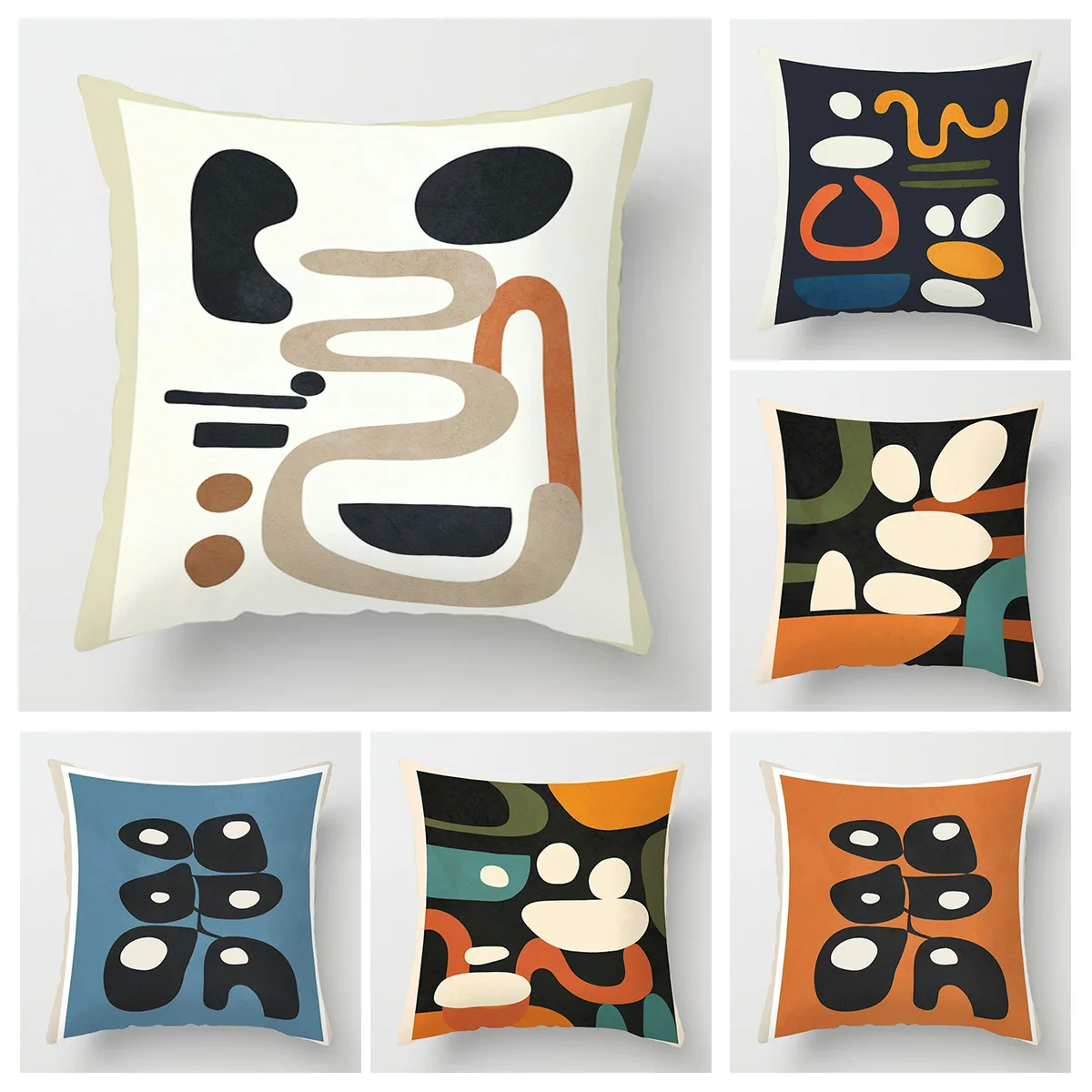 Scandinavian Abstract Style Pillow Cover 18x18/20x20 inches - Geometric Print Cushion Cover Home Decor Gift Pillow Cover