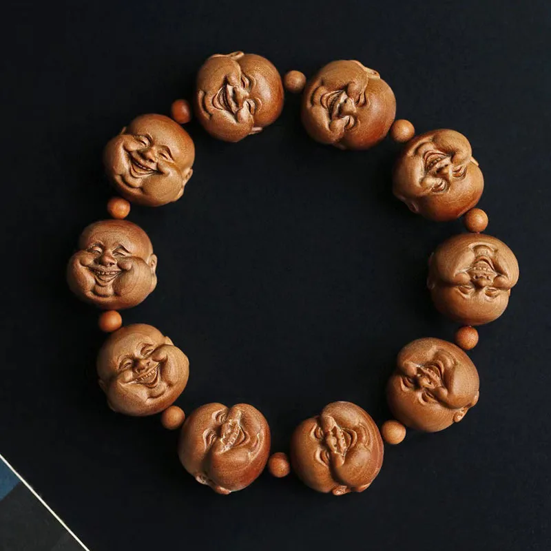 Maitreya bracelet carving fine expression vivid Maitreya Buddha rosary collection