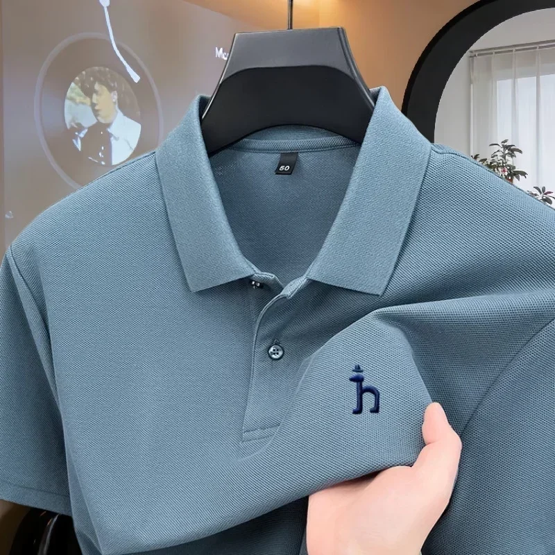 100% reine Baumwolle, hochwertiges Marken-Poloshirt für Herren, kurzärmelig, Sommermode, exquisit gesticktes Golf-Oberteil, lässiges T-Shirt. ﻿ – Detail 11