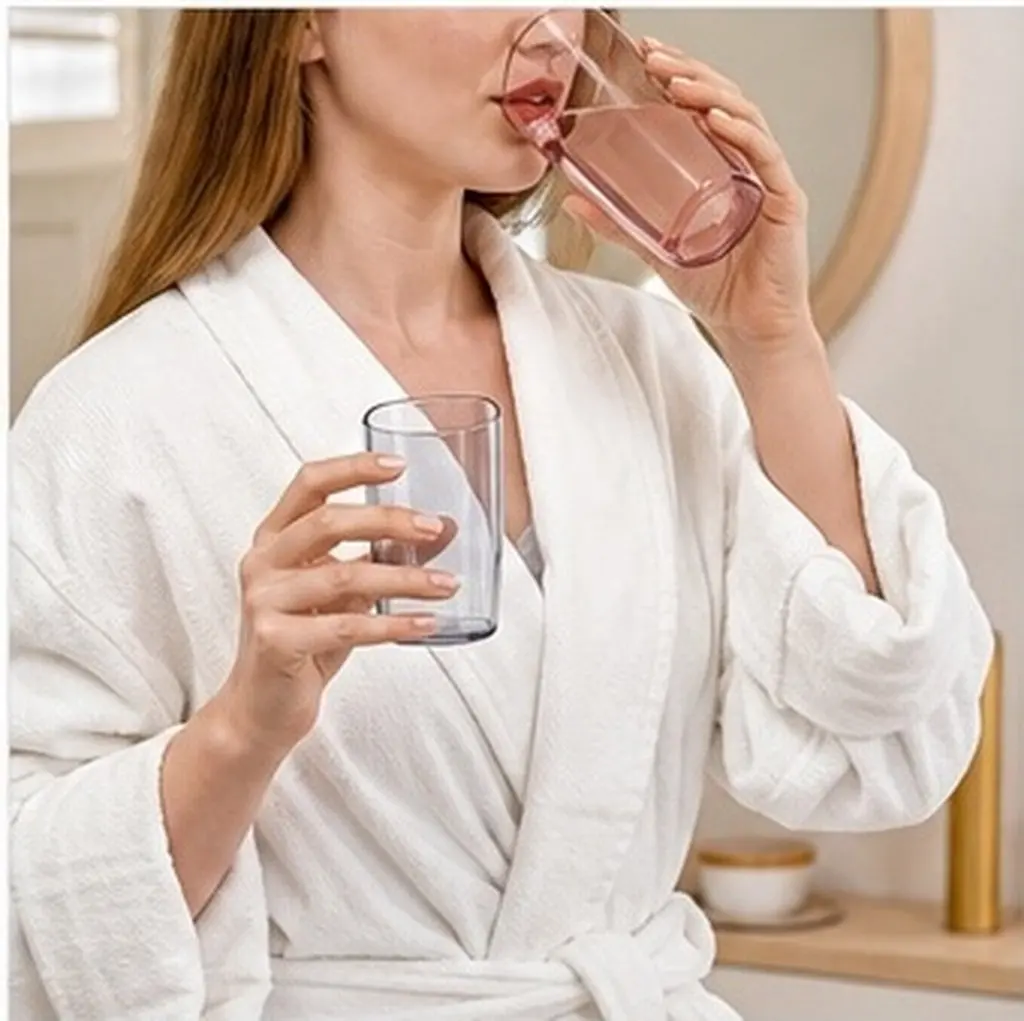 2Pcs Lightweight Toothbrush Cup Elegant Design Smooth Mouth Hand Protection Home Gargle Cup Travel Mug