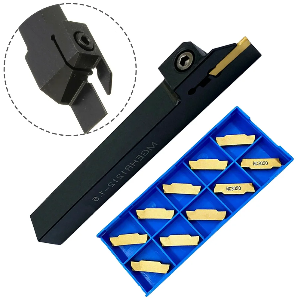 

MGEHR1212 1 5 Grooving Cutter Holder + 10pcs MGMN150G Carbide Inserts Essential Kit for Machining Professionals