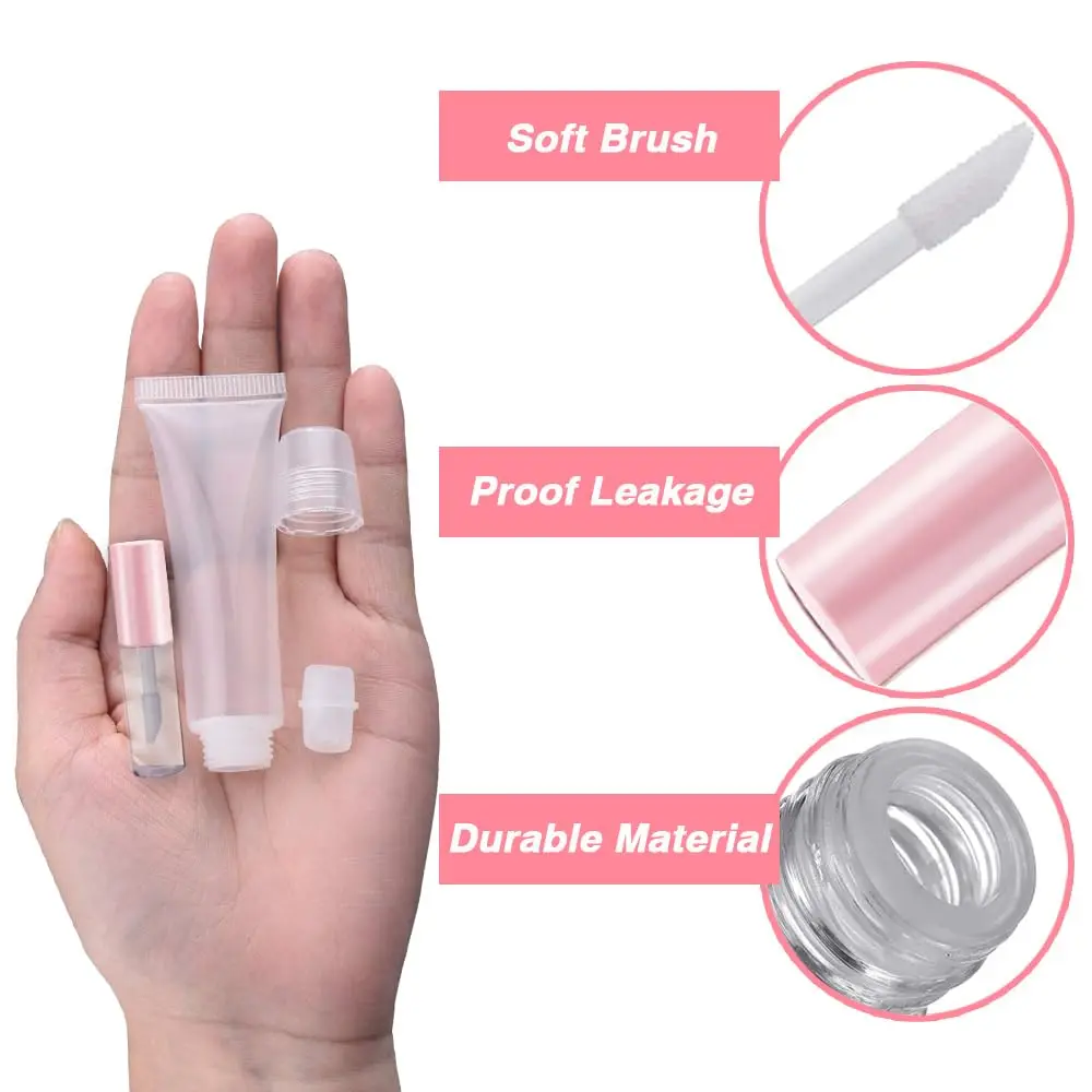 100 Stück 1,2 ml Mini-Lipgloss-Tuben mit Applikator, Leere Nachfüllbare Lipgloss-Behälter für Reisen, Lippenbalsam-Tuben, DIY-Kosmetikbehälter – Detail 4