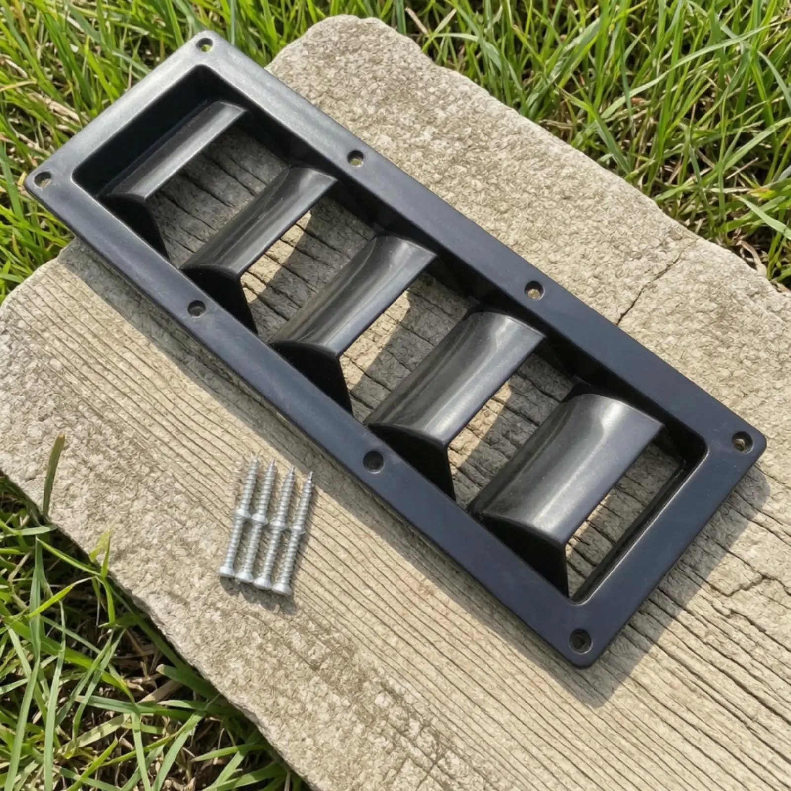 Louvered Vent Cover Rectangular Vent Cover with Screws Outdoor for Boat Owners, Boats, RVs, Trailers