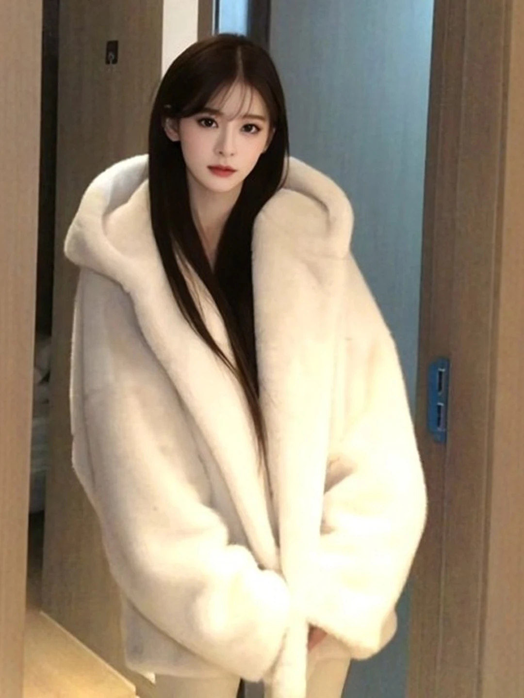 

Korean Sle ort Hooded Jaet Long Sve Faionable Gentle Wind Spring Summer Autumn Women's Coat Casual Streetwear