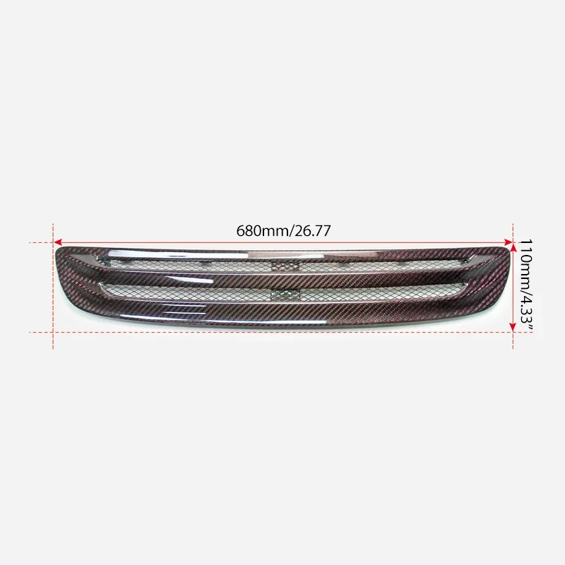 Dry Carbon Hood Vent for Honda for Civic Type-R FL5 OE Type Hood, Red Replacement Accessories, New