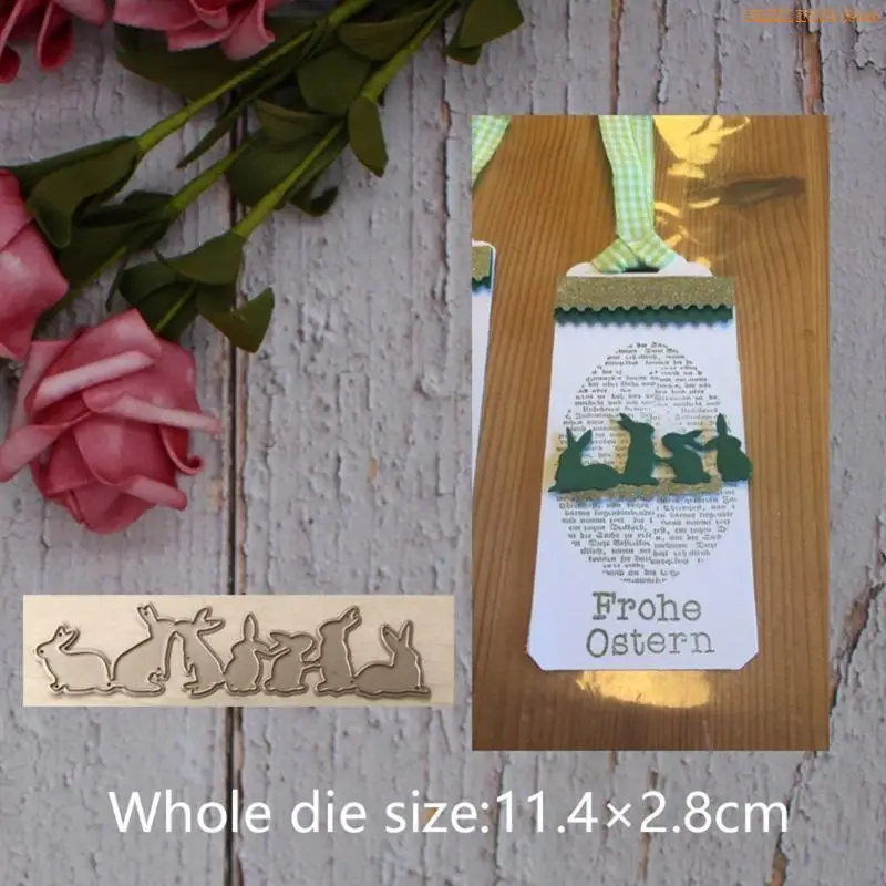 K1AE Easter Rabbit Metal Cutting Dies Stencil Scrapbooking DIY Album Stamp Paper Card