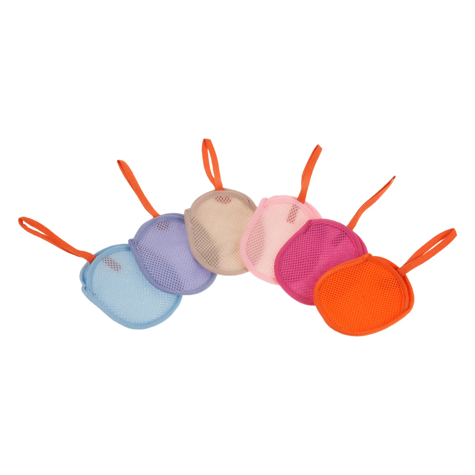 

Набор из 6 сетчатых мешочков для мыла с эффектом пенообразования, быстросохнущие, с веревкой для подвешивания, портативные, для путешествий, отшелушивающие, для душа и ванны