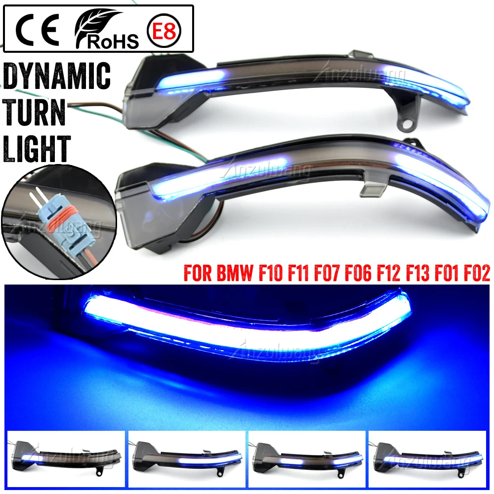 2 قطعة LED ديناميكية بدوره إشارة ما بعد البيع استبدال الضوء الأصلي لسيارات BMW 5 سلسلة F10 F11 F07 تجميل 2014 2015 2016