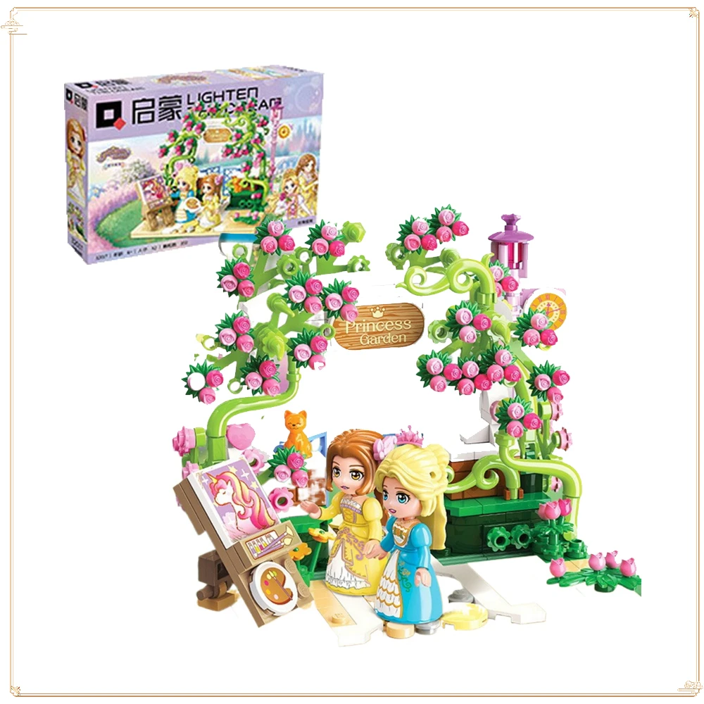 

Keeppley Princess Leia Series Scene Building Blocks Assembling Toys Rose Courtyard Happy Hot Air Balloon Girl's Birthday Gift