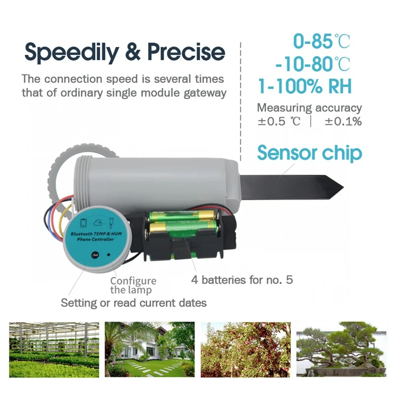 【Must-Haves】Garden Wifi/Bluetooth Soil Temperature Humidity Tester Garden Soil Temperature Humidity Tester Soil Temperature Humi