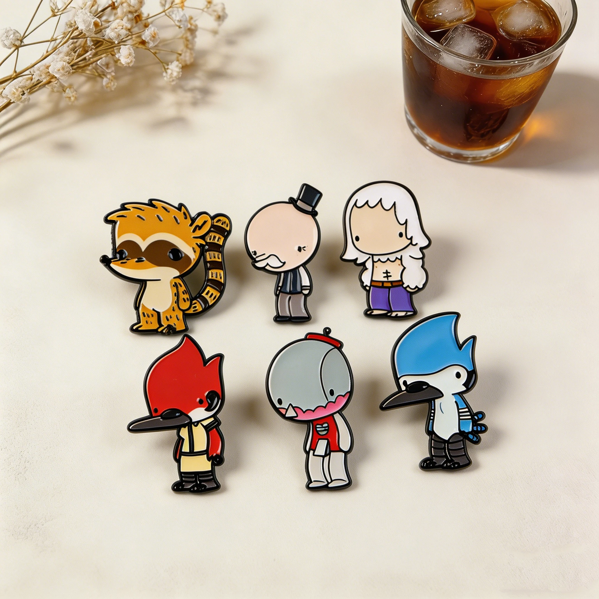 

Cartoon Figures Enamel Pin Funny Raccoon Bird Brooches For Lapel Pins Badge on Backpack Clothing Accessories Jewelry Fans Gifts