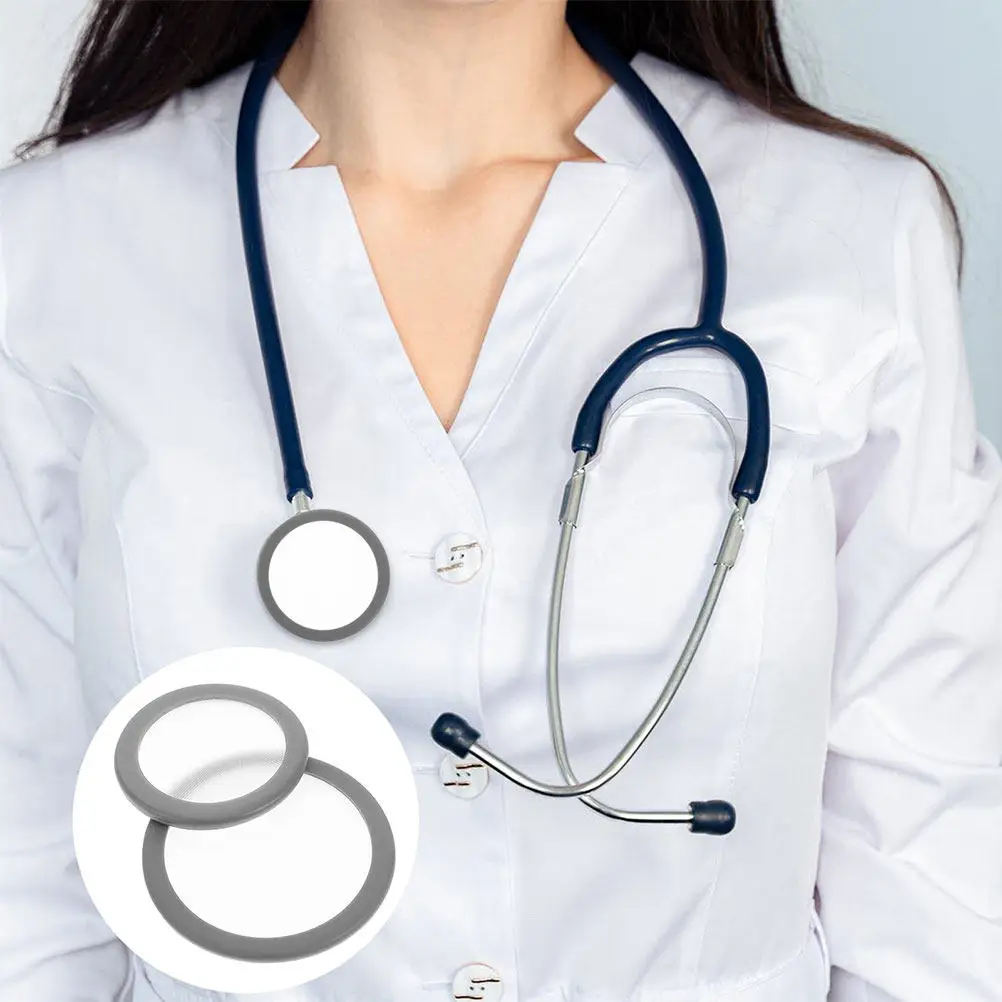 4Pcs Stethoscope Diaphragm Replacement Suspended Design Precise Auscultation Long-Lasting Plastic Compatible with Littmann Mdf