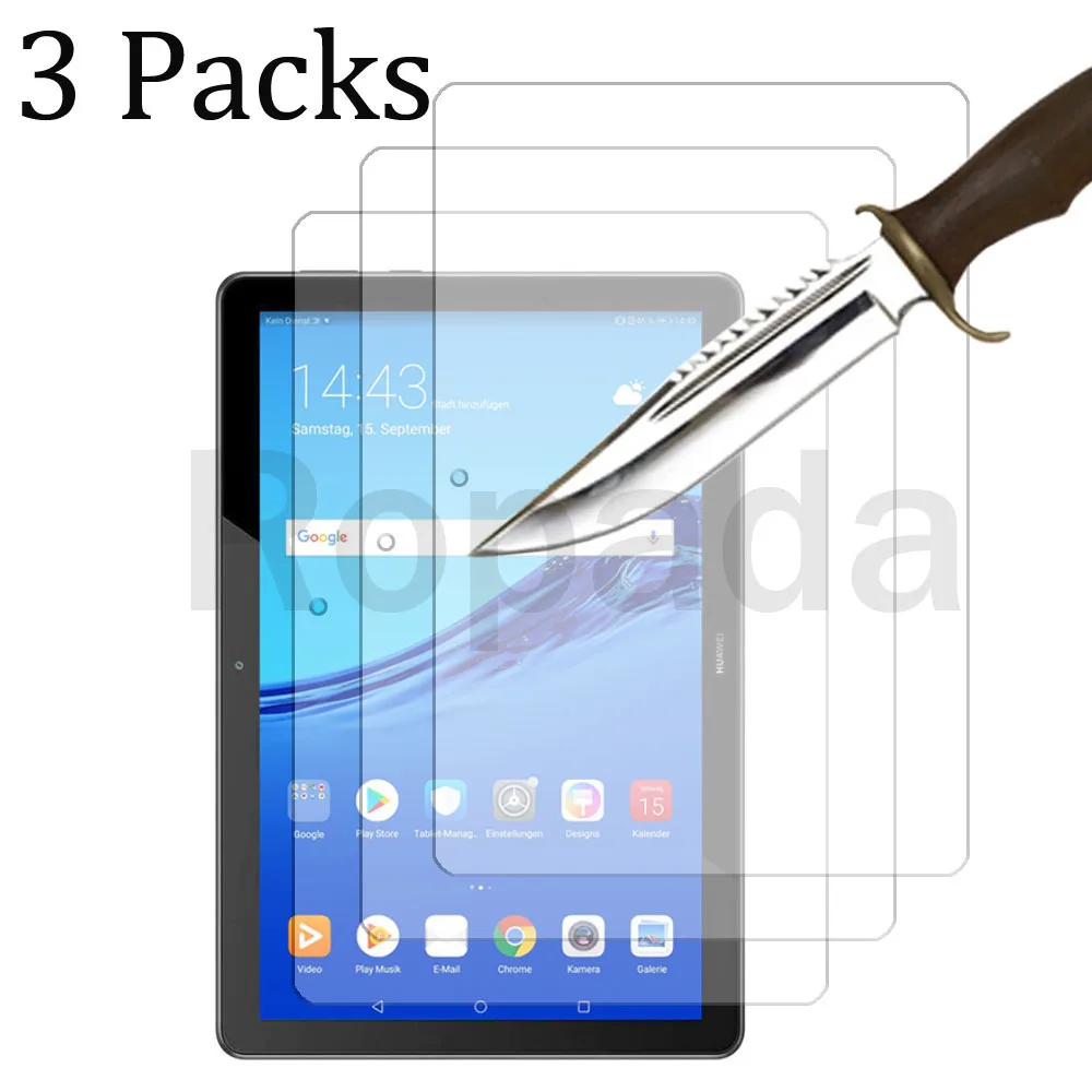 3PCS Glass screen protector for Huawei Mediapad T5 10.1'' AGS2-W09/AGS2-W19 tablet protective film 9H hardness anti-dust