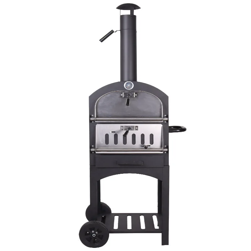 American Classic Vertical Charcoal Grilled Pizza Oven Outdoor Villa Courtyard BBQ Barbecue Pizza Oven Pancake Thermal Cooker