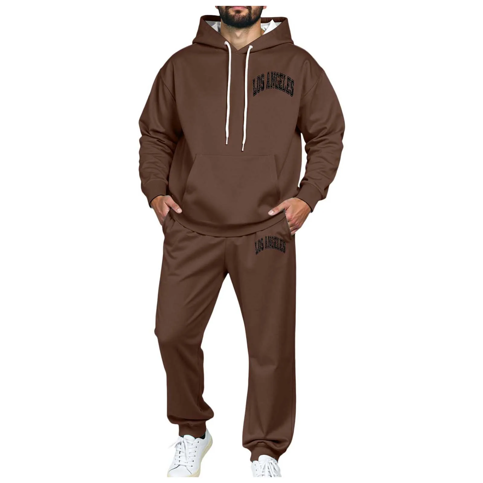 

Men's Tuxedos Men's Casual Multicolor h Hooded Sweatshirt And Sweatpants Suit With Text Homecoming Suits for Teens Men