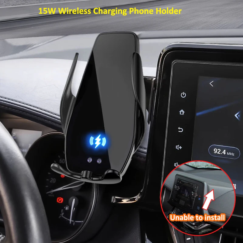 Screen Mounting Car Phone Holder 15W Fast Charging Wireless Support Smartphone Holder For Toyota CH-R GPS Bracket