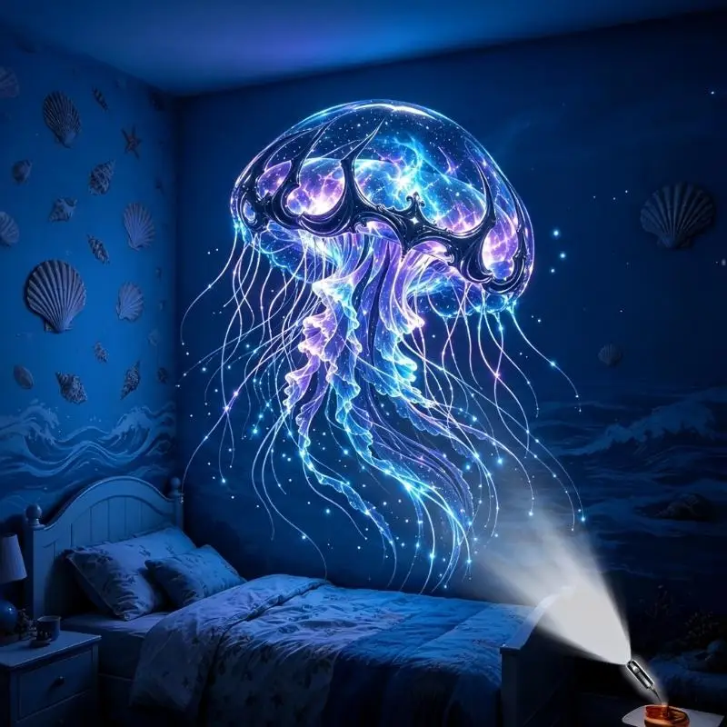 Creative 10 Patterns Marine Life Themes Portable USB Projection Light For Room Ceiling Background Car Interior Decoration