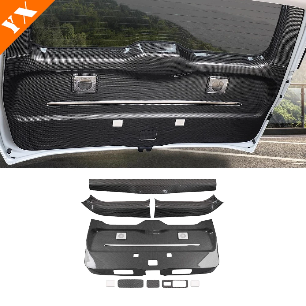 For Land Cruiser LC 300 2025 accessories Carbon Car Tailgate Anti Kick Plate Rear Door Anti Kick Pad Rear Trunk Car Door Cove
